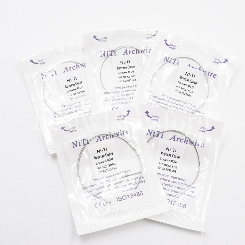 Dental Ortho Archwires Reverse Curve Niti Round Wires With Constant Elasticit
