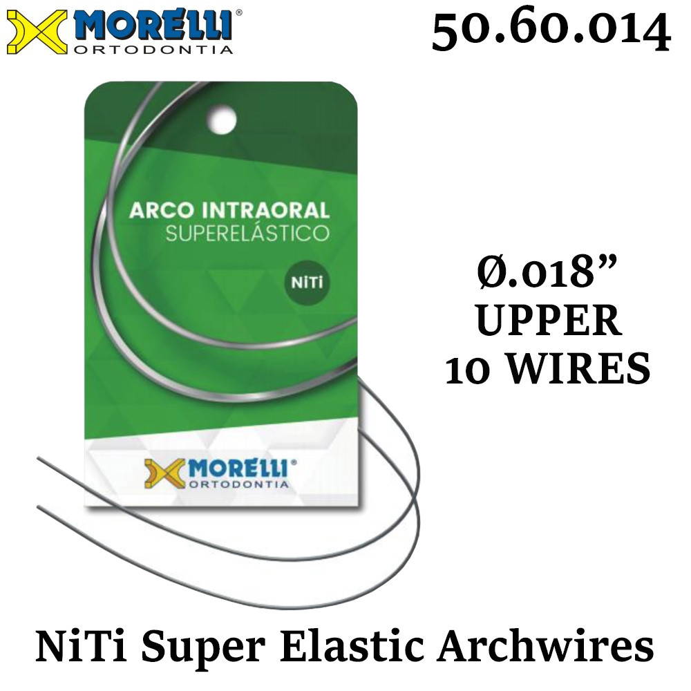 10 Morelli NiTi Dental Intraoral Orthodontic Archwire Super Elastic Ø.018″ Up