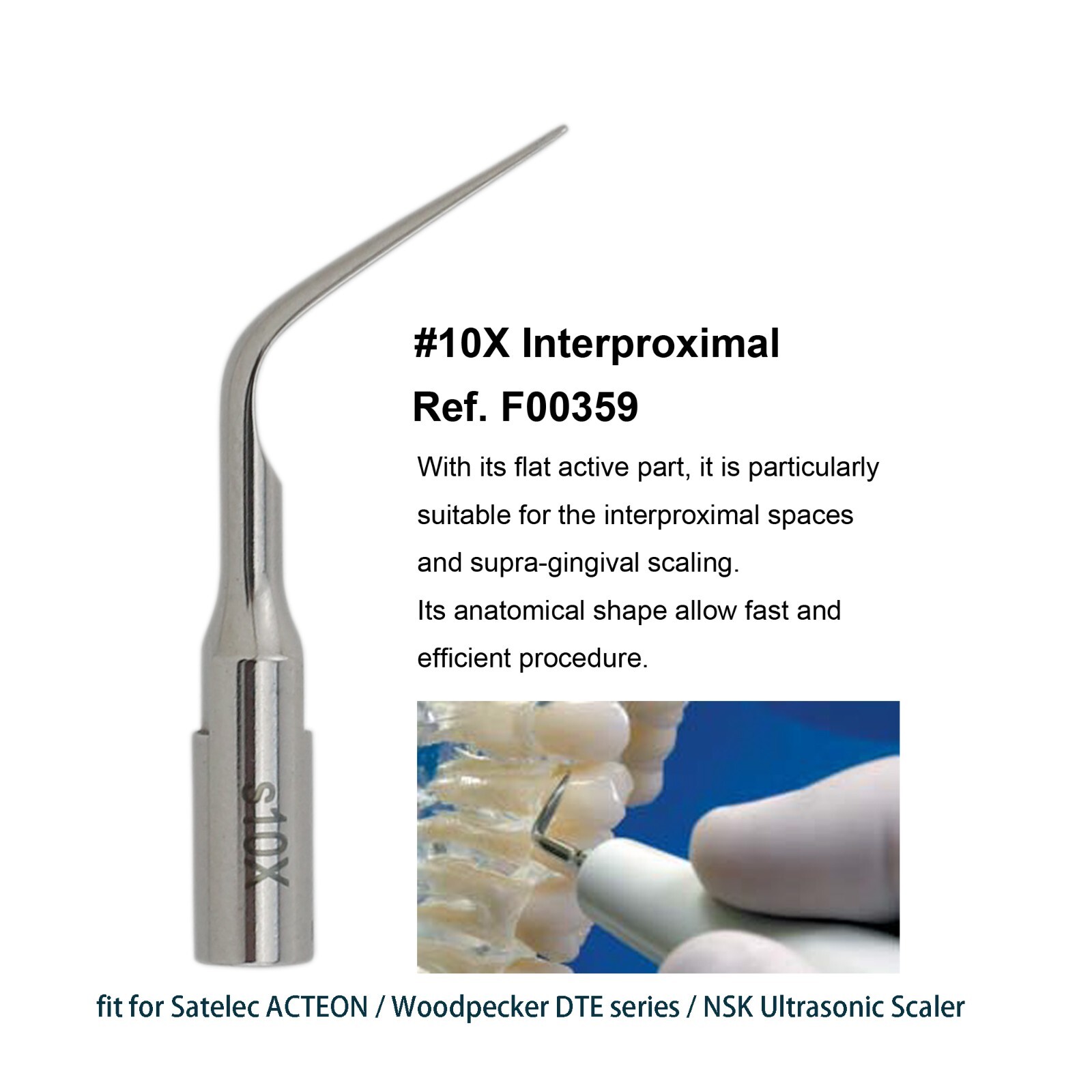fit ACTEON NEWTRON LED Scaler Ultrasonic Tips H3 1S 10Z 10X 10P HS-7L Handpiece