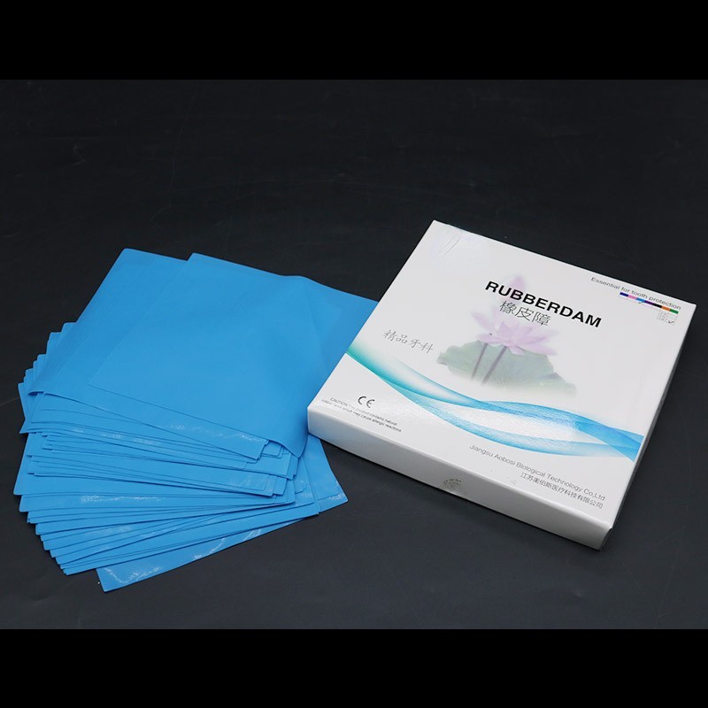 Dental Rubber Dam Sheet For Adults Natural Latex Rubber barrier Dams 6″*6″