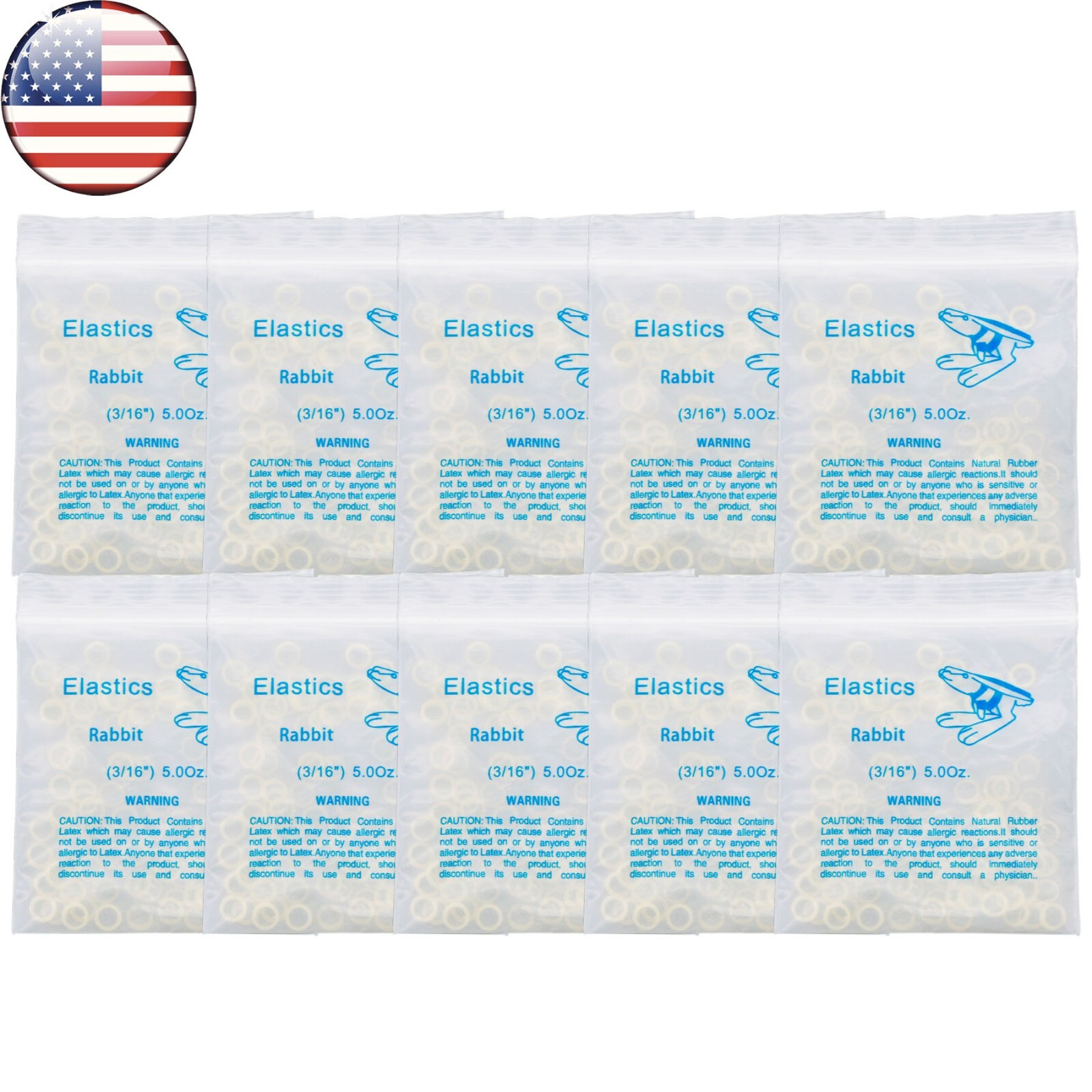 US Orthodontic Latex Elastics Dental Braces Rubber Bands 3.5/5.0/6.5 OZ Ortho