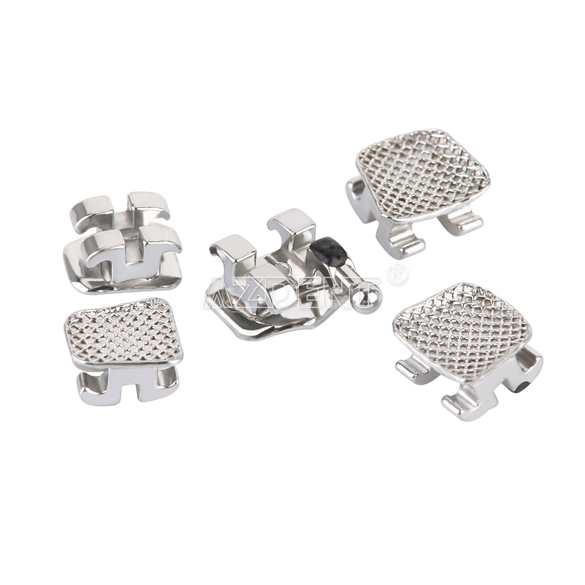 AZDENT Dental Orthodontic Bracket Braces Standard MBT Slot .022 Hooks on 3