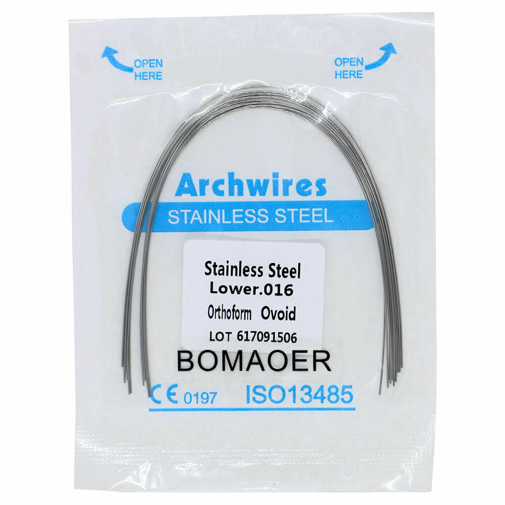 5-200bags Dental Orthodontic Stainless Steel Round Arch Wire 016 Lower 10pcs/bag