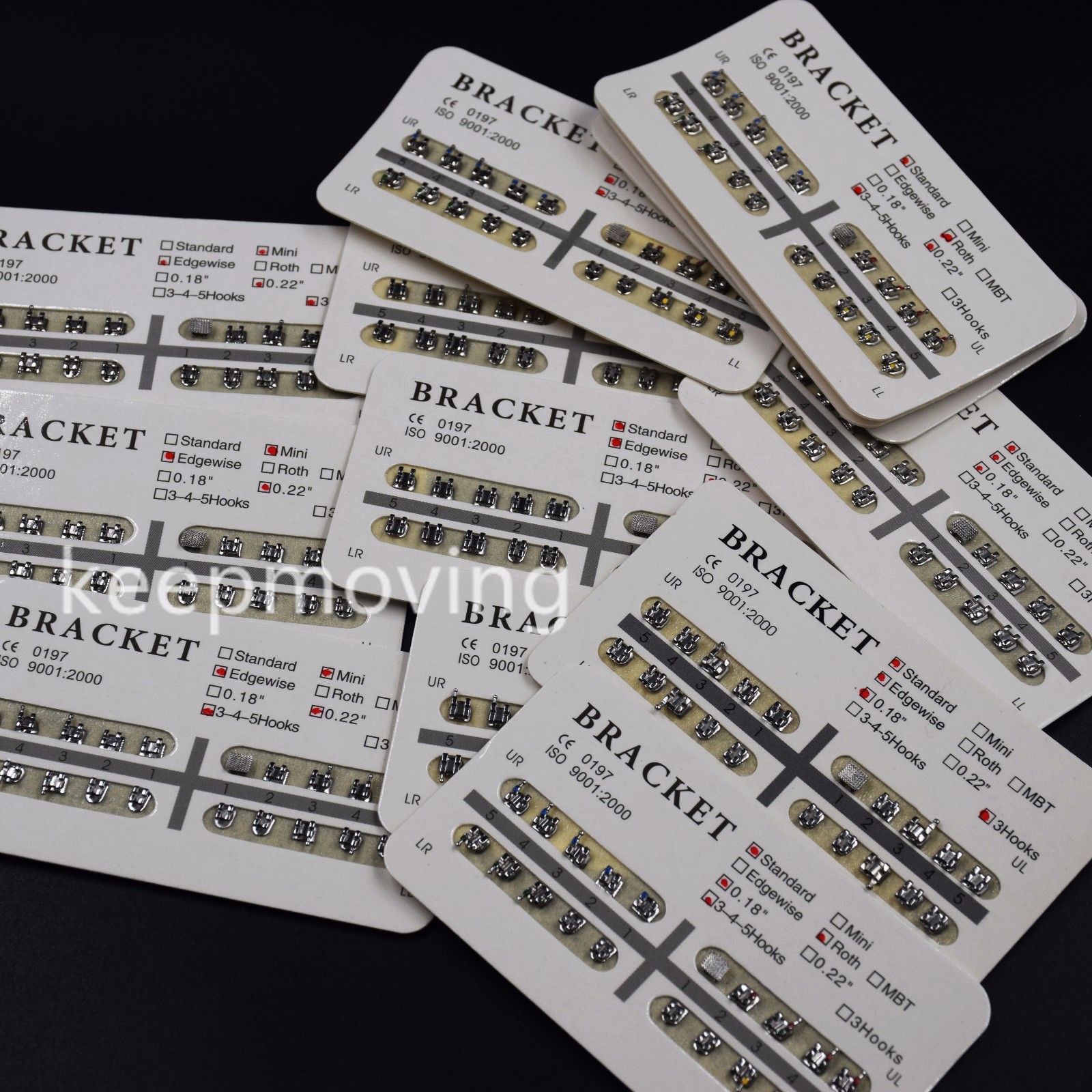 018/022 Dental Orthodontic Bracket Braces Mini Standard Roth MBT Edgewise 3/345H