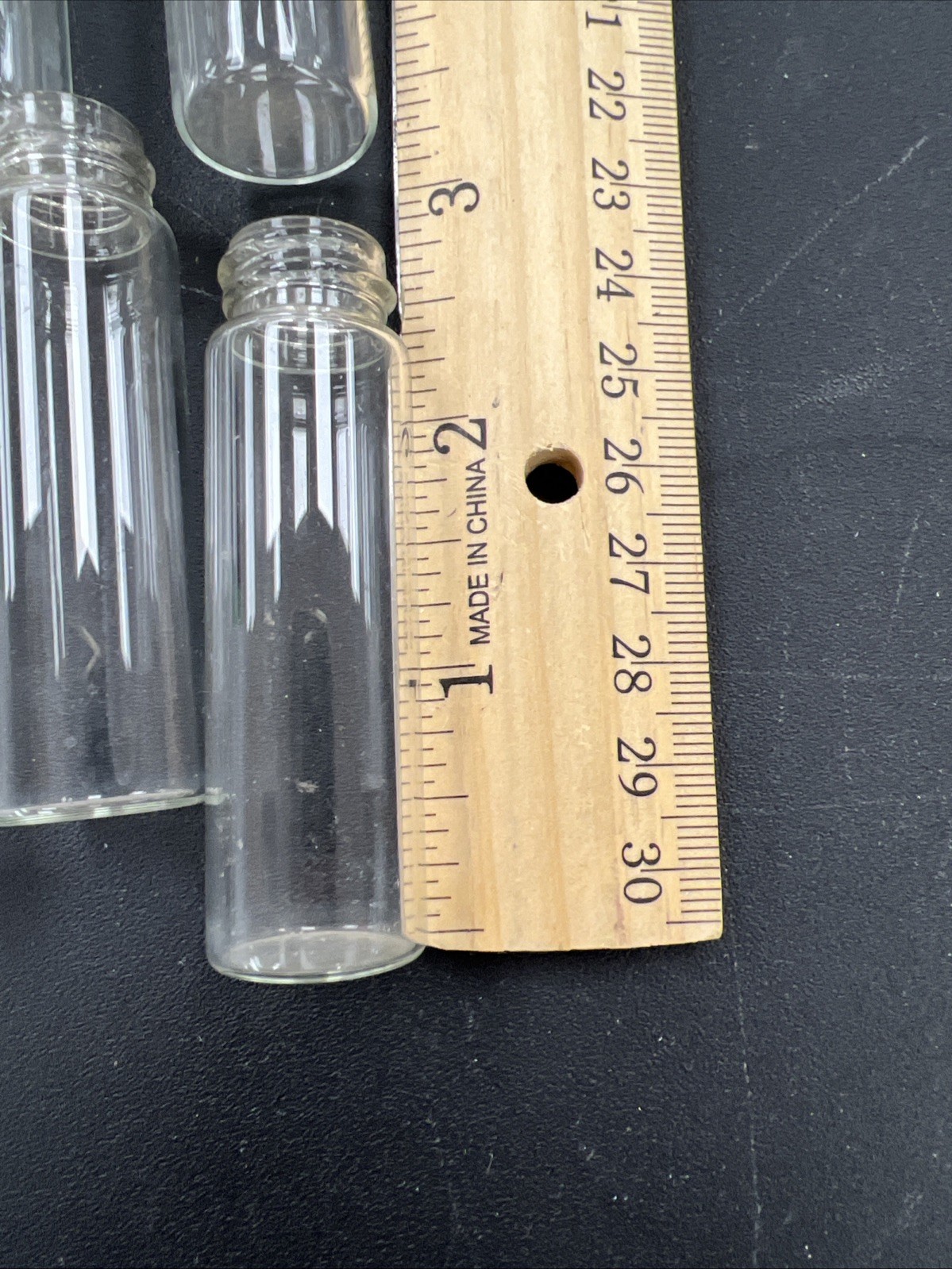 Small Glass Vials Lot 39, 2.5” Screw Top, No Caps Crafts Beading Organizing