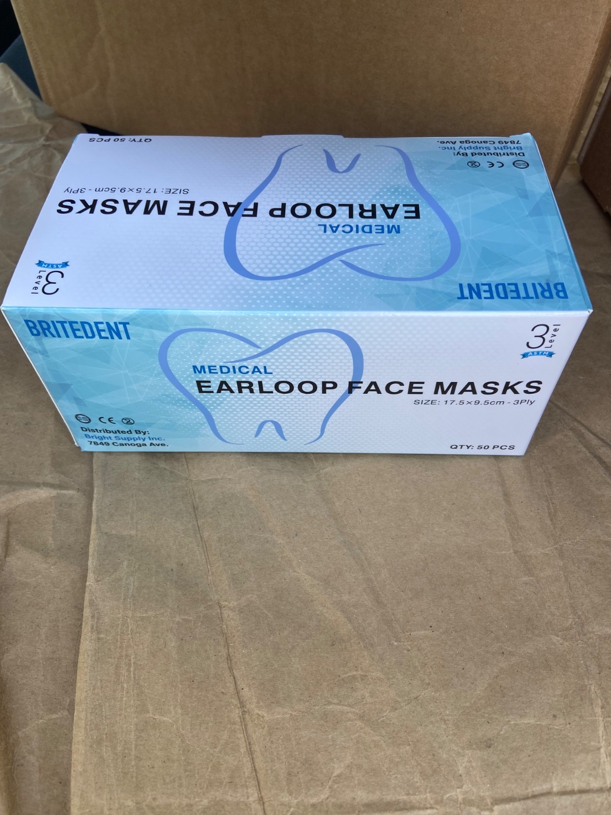 Black level 3 Mask Disposable Surgical Face Masks 3-Ply 50 Pack Level 3 99%