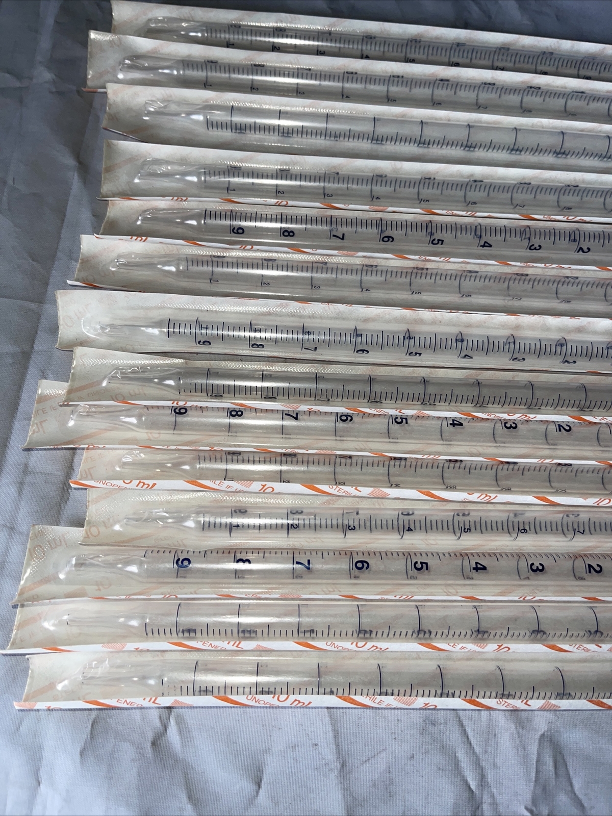 LOT of 40 NEW 10mL 1/10mL Serological Pipets FISHERBRAND