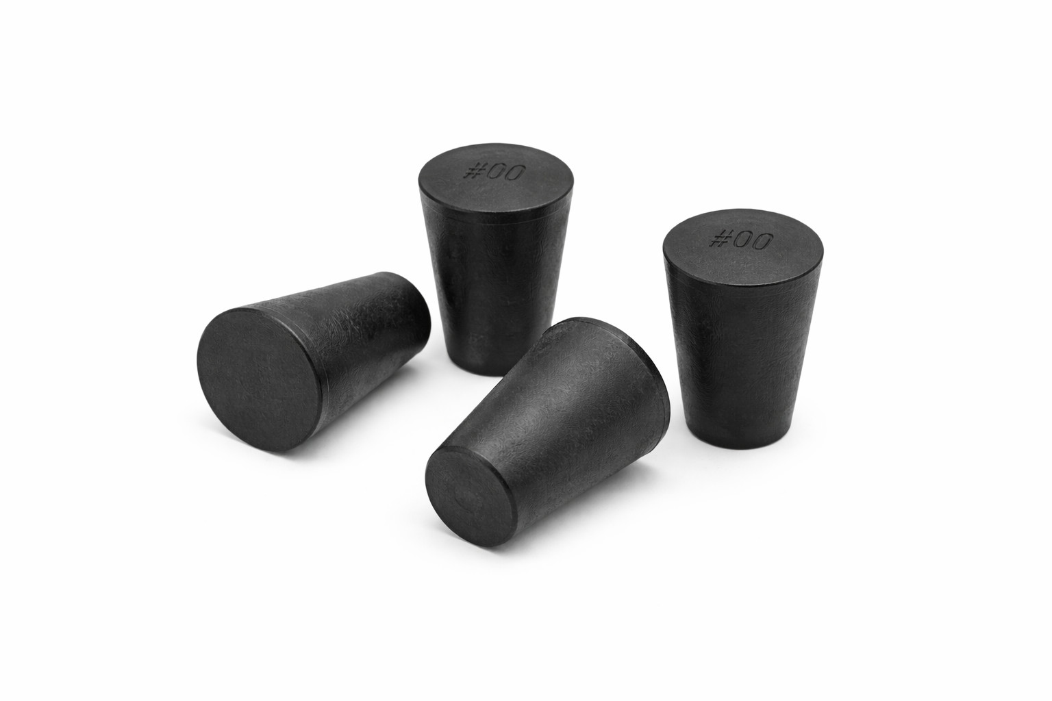#000 Solid Rubber Stoppers Lab Tapered Plugs Rubber Corks Various Pack Sizes