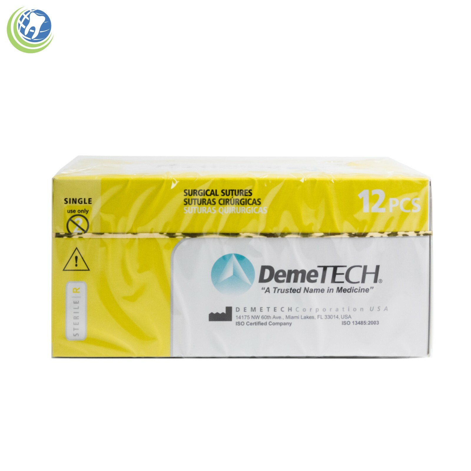 Dental Surgical Sutures Plain Catgut Reverse Cutting 12/pack Various DemeTech