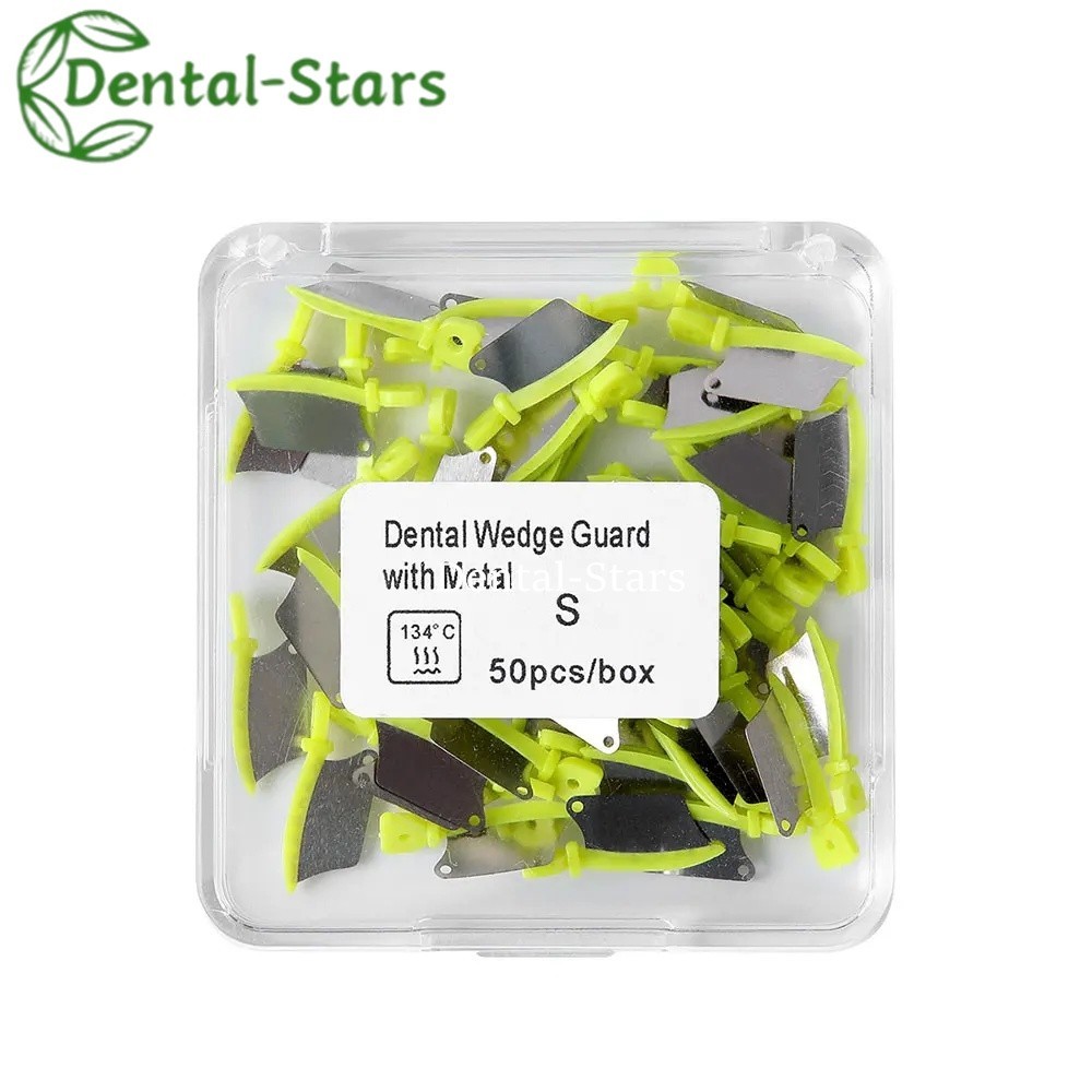 50Pcs/Box Dental Prime Teeth Interproximal Wedge Guard With Metal Protection S