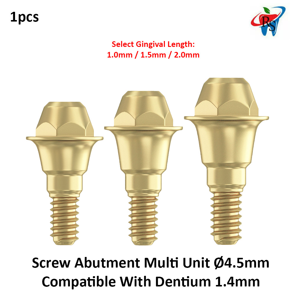 1pcs Dental Screw Adapter Head Multi Unit Ø4.5mm Compatible With Dentlum 1.4