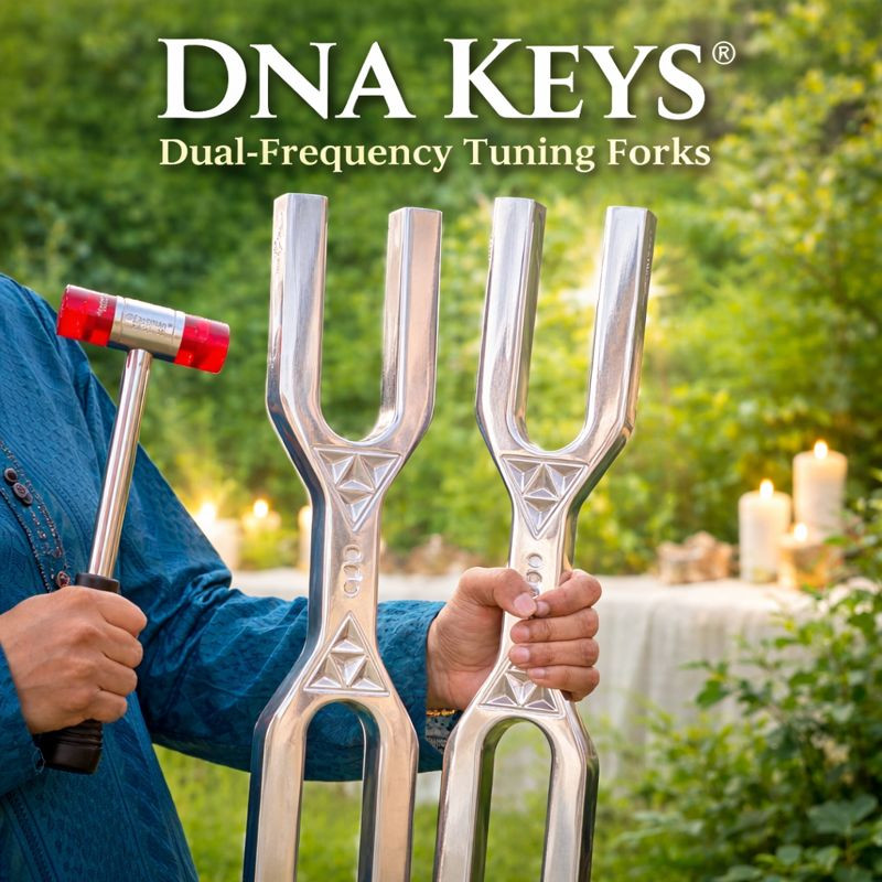 DNA Key 528 Hz & 432 Hz Giant Tuning Fork – Big Size Sound Healing Frequency