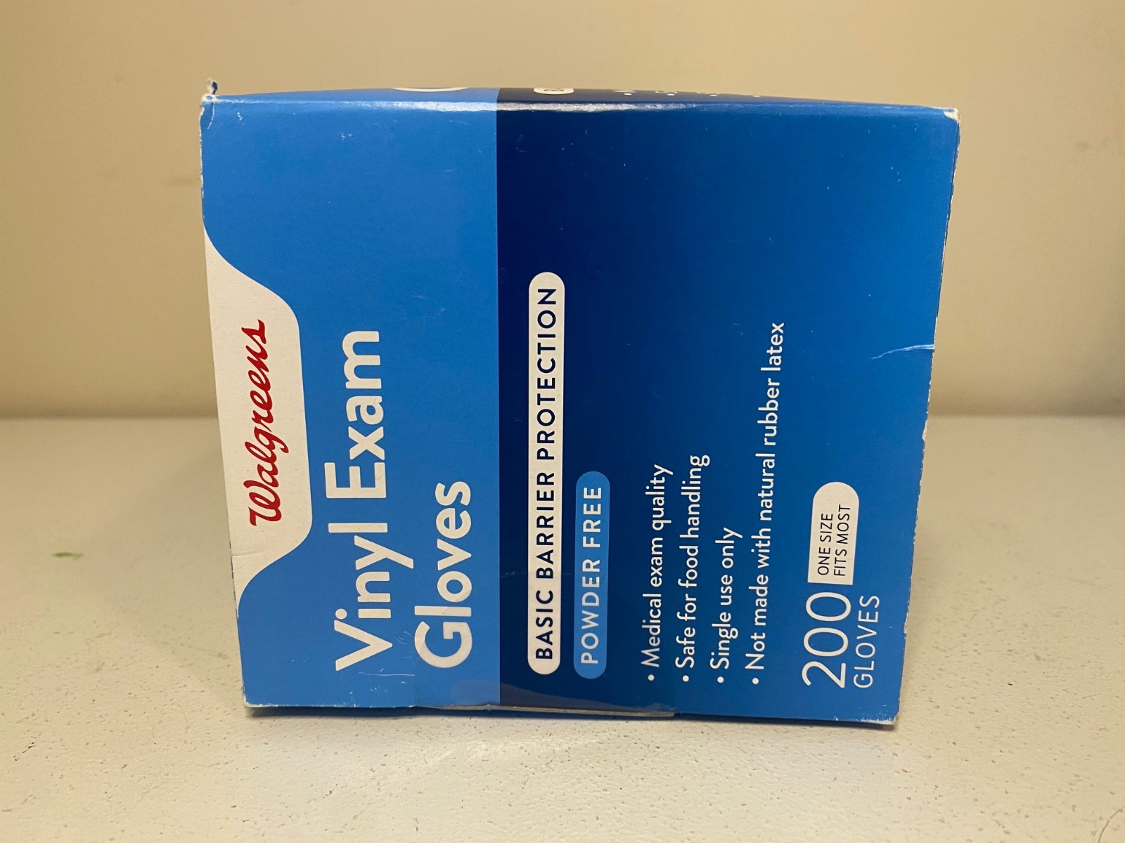New Walgreens Vinyl Exam Gloves Powder Free One Size Fits Most 200 Count PVC