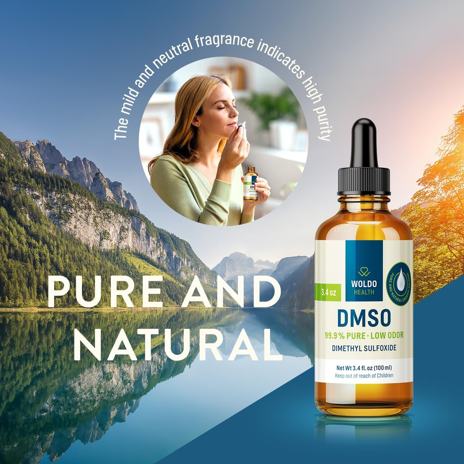 DMSO (Dimethyl Sulfoxide) 99.9% Pharmaceutical Grade 3.38Oz – Glass Bottle wi…