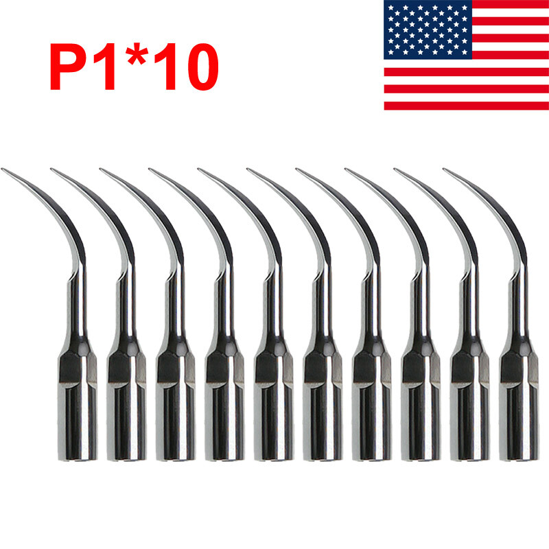 10* Dental Perio Scaling Tips P1 for EMS Woodpecker Ultrasonic Scaler Handpiece