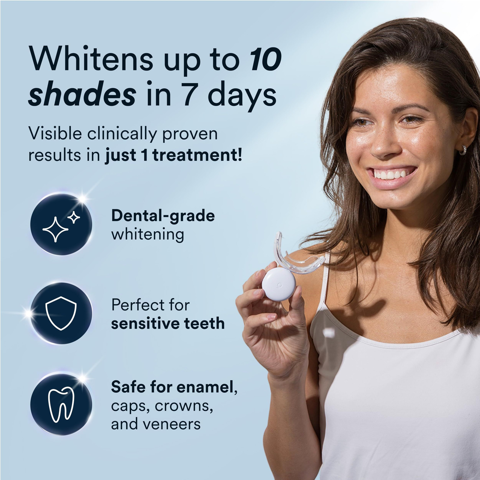 Auraglow Teeth Whitening Kit, LED 1 Count (Pack of 1), Complete Kit