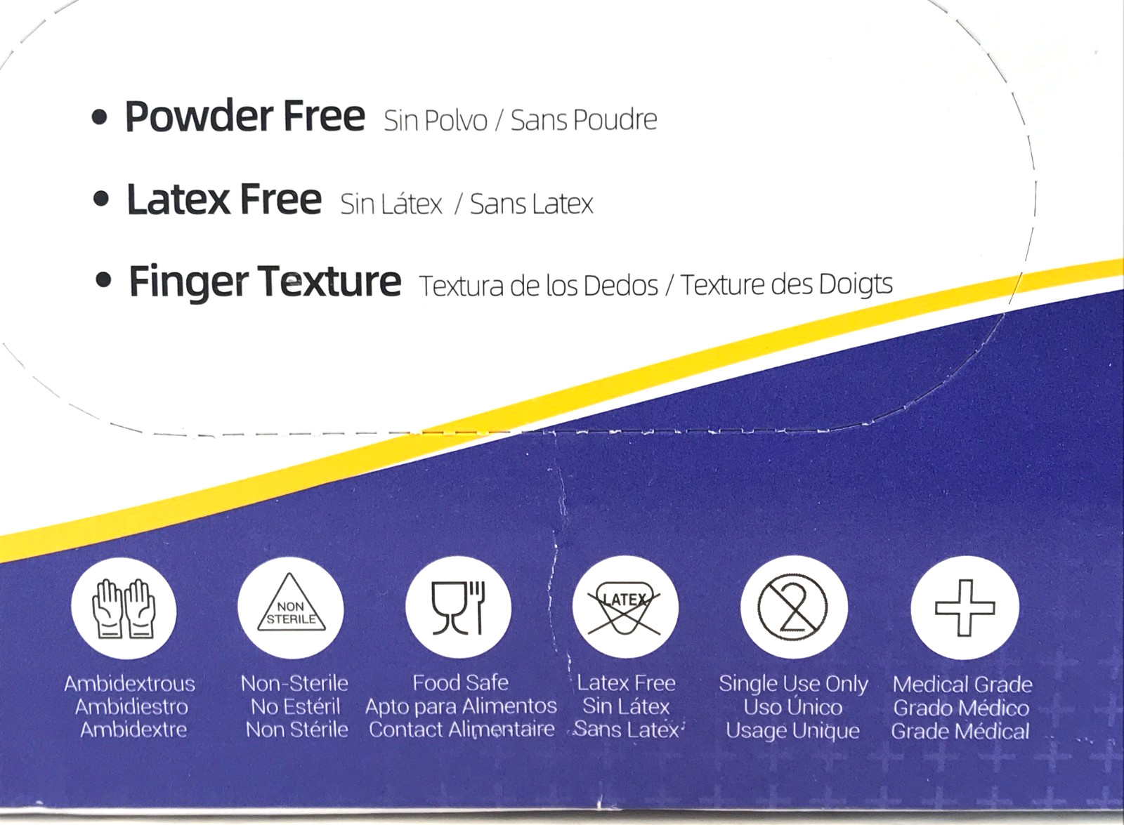 Schneider Nitrile Examination Gloves Dark Blue Size L Disposable Lot Of 200