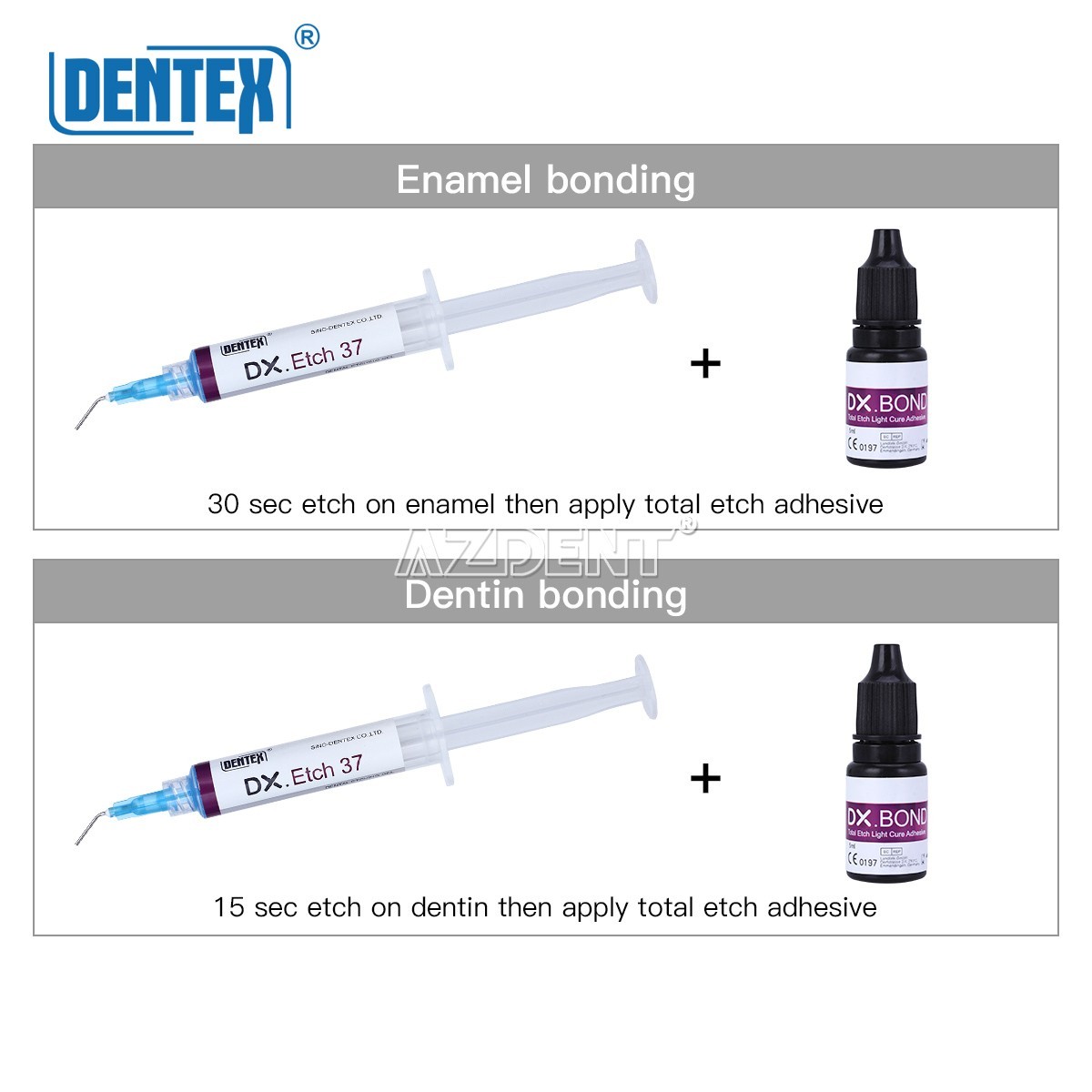 DENTEX Dental Light Cure Dentin Enamel Bonding Resin Adhesive One Step 5 ML/PCS