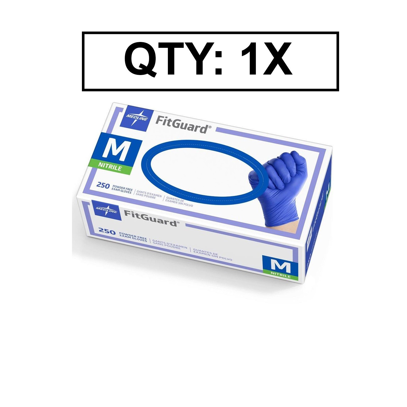 *DIRECT* Medline FitGuard Nitrile Exam Gloves, Med, Small, Count – 250 QTY 1 BOX