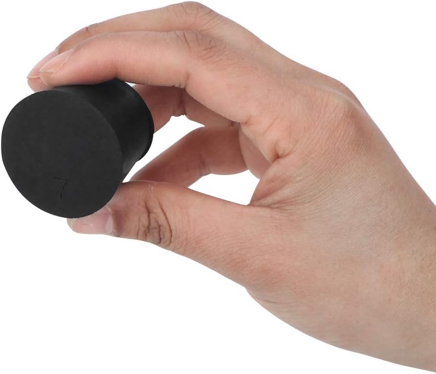 Black Rubber Lab Bungs – 10 Sizes, Perfect for Non-Aggressive Solutions