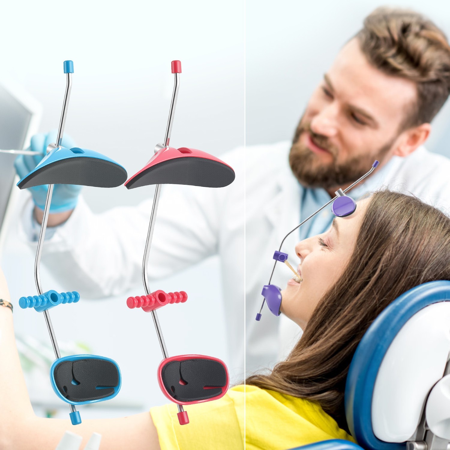 Dental Ortho forward pull Headgear facemask with Single Lever Adjustable 4 Color