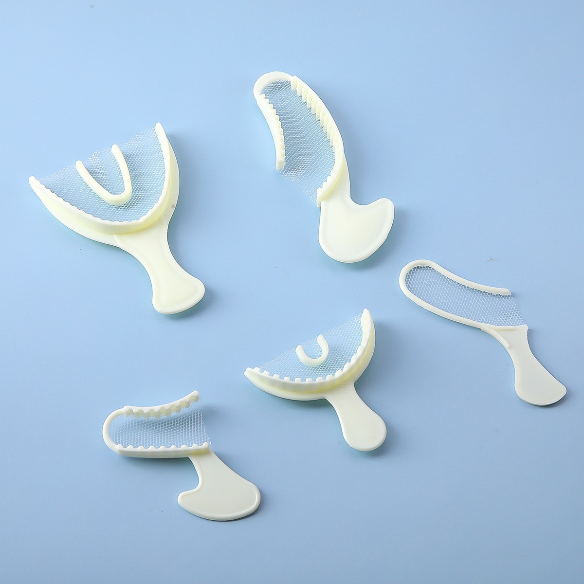 30pcs Dental Disposable Impression Bite Registration Triple Trays Mold AZDENT