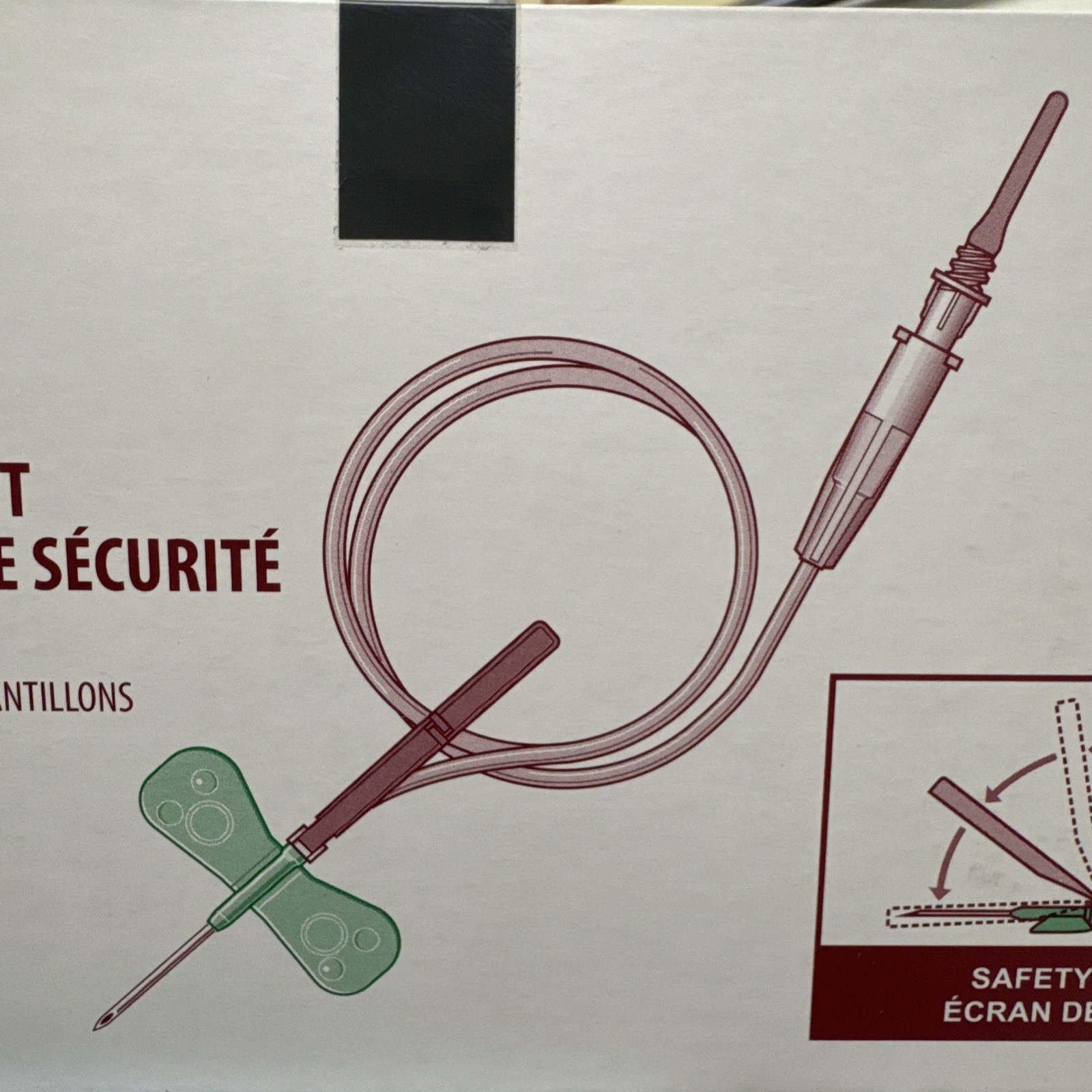 50/Box, Safety Winged Butterfly with Luer Adapter, 21G X 3/4”.