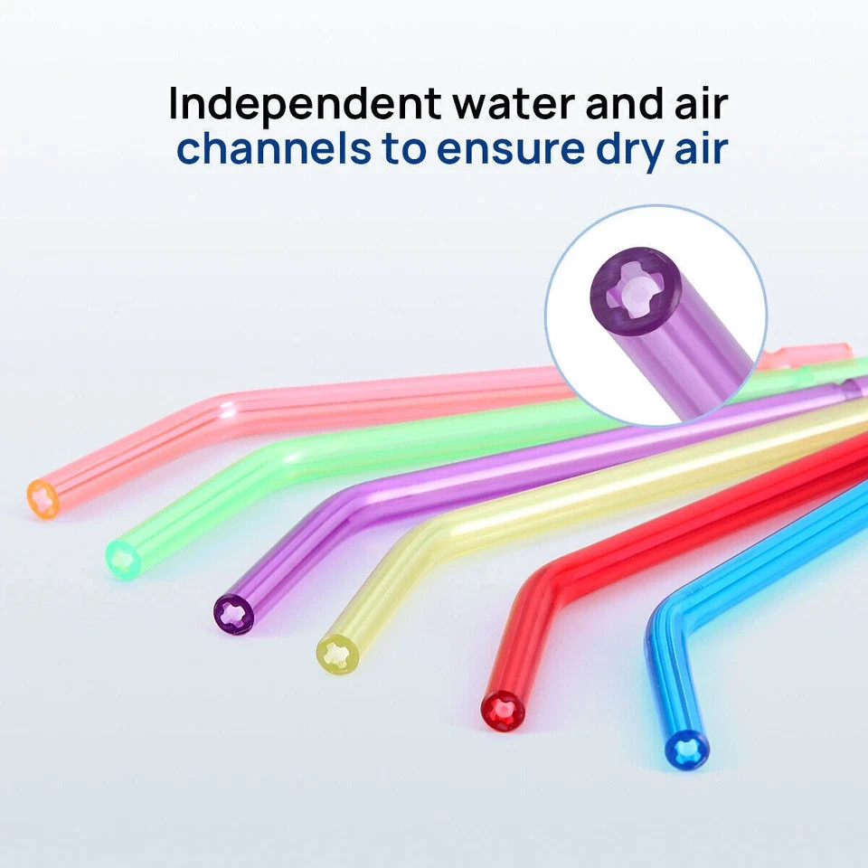 Dental Colorful Disposable 3-Way Air Water Syringe Triple Spray Nozzles Tips