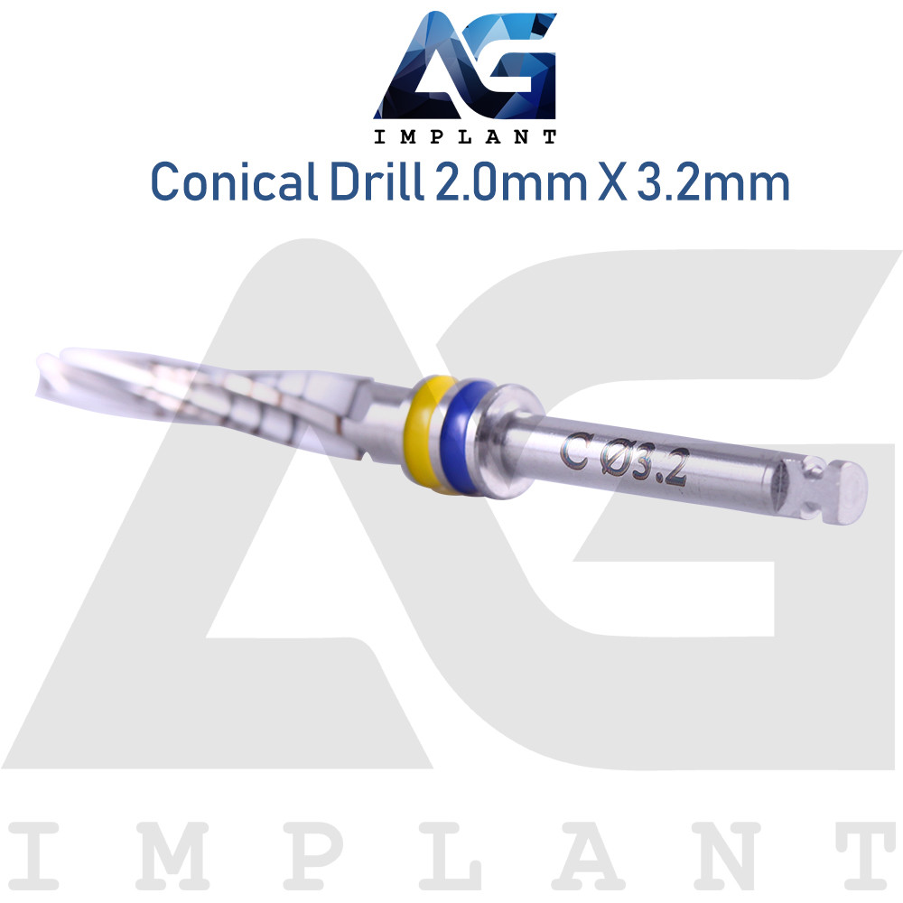 10 Conical Drills Set External Irrigation Tools Dental Drill Instrument 16mm