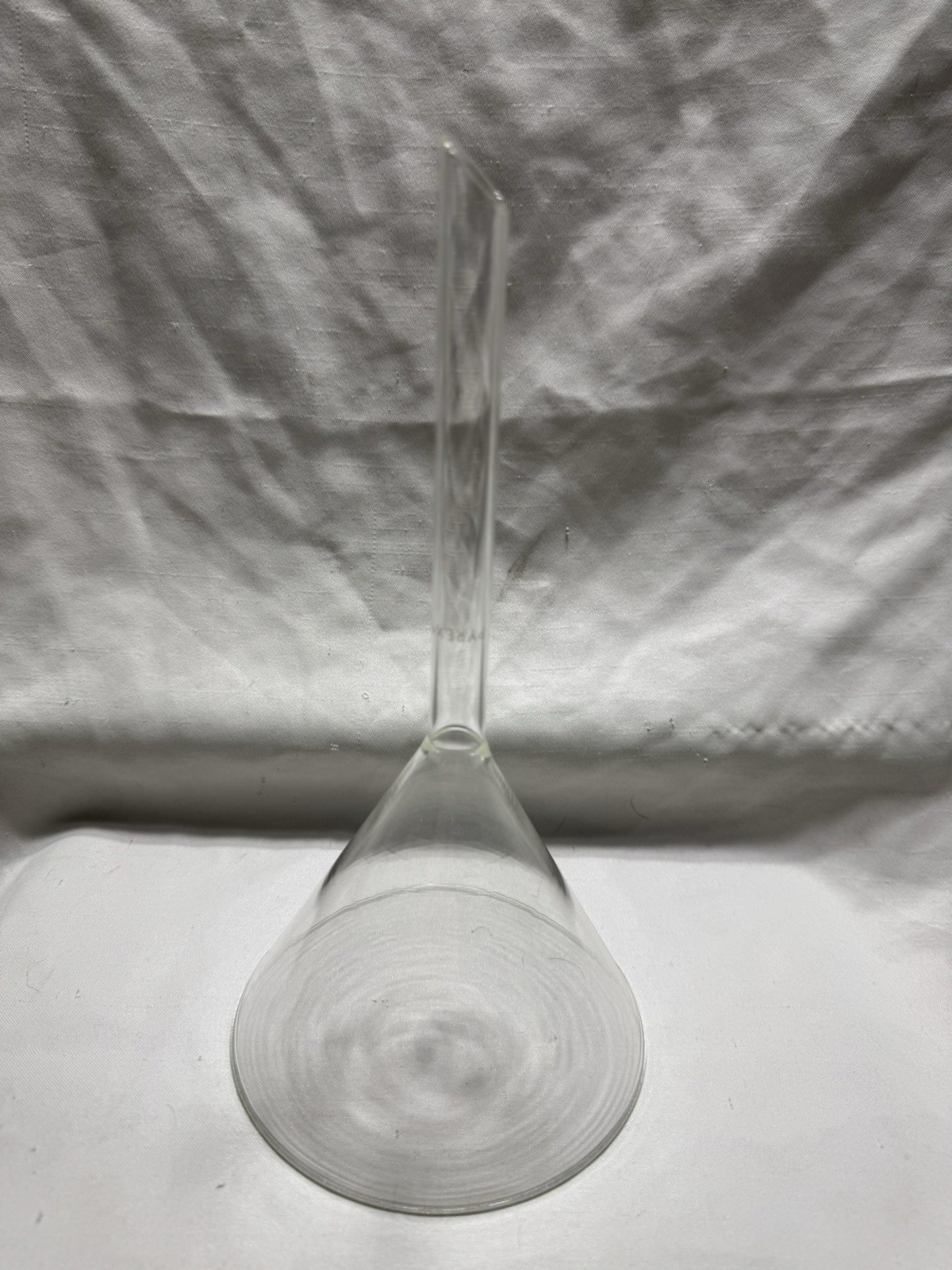 Pyrex Glass Wide And Long Fluted Filling Funnel, Long Stem , Lab Glassware