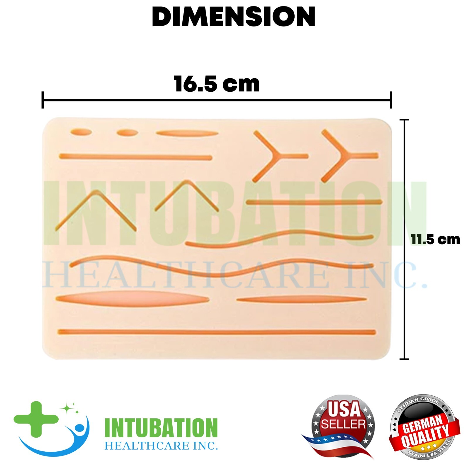 Suture Practice Pad 3 Layer Silicone Skin Kit Pre Cut Wounds Student Suture Pad