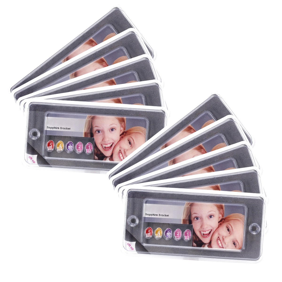 Dental Orthodontic Monocrystalline Sapphire Ceramic Brackets Roth/MBT .022/018
