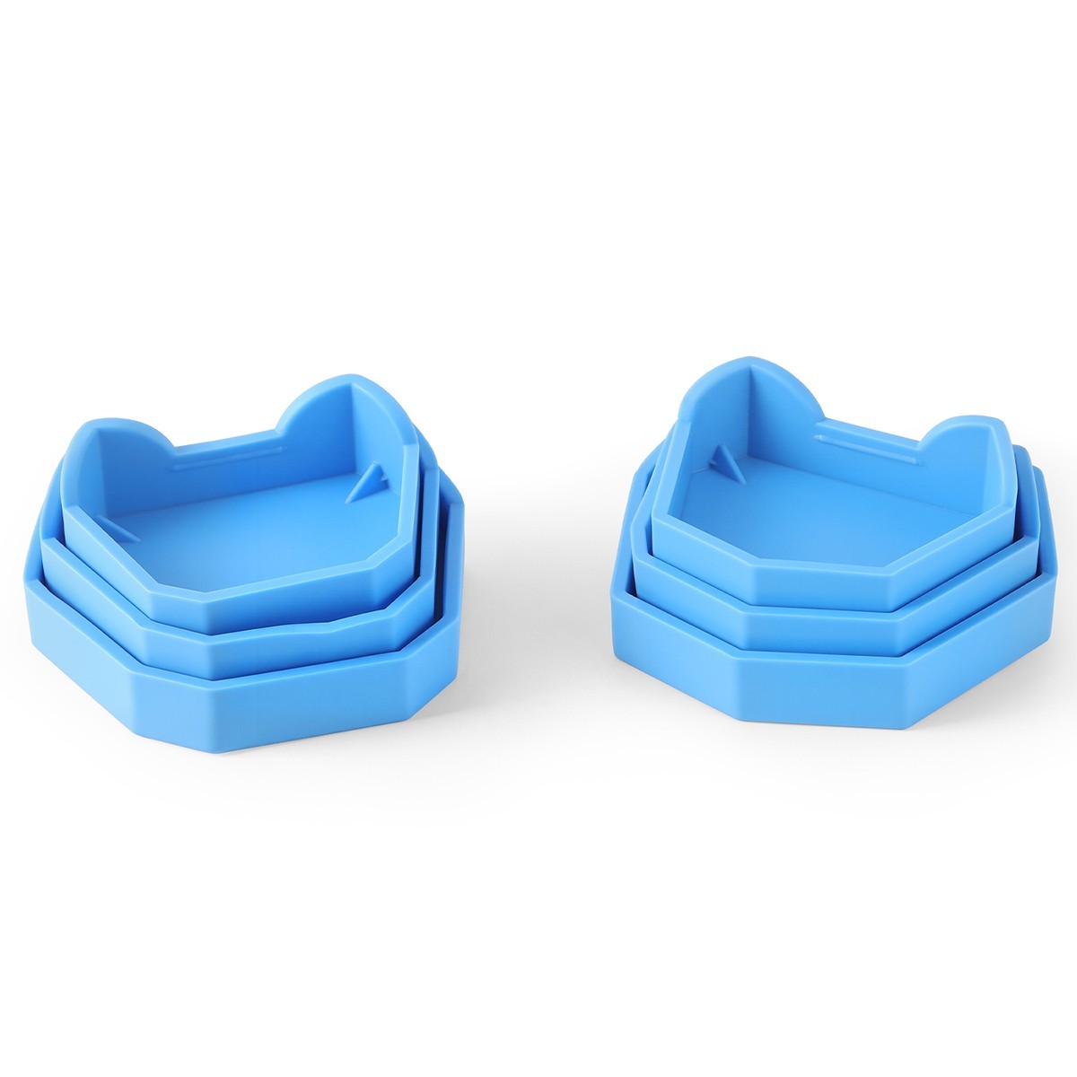 6pcs/set Dental Silicone Rubber Lab Plaster Model Former Base Molds Tool Tray