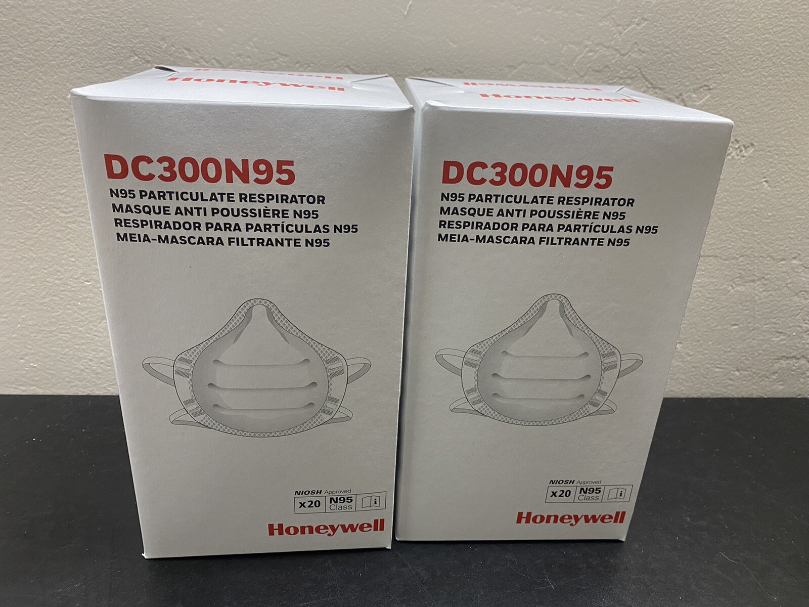 NEW 40 Pieces Honeywell DC300N95 Respirator Particulate Masks N95 NIOSH Approved