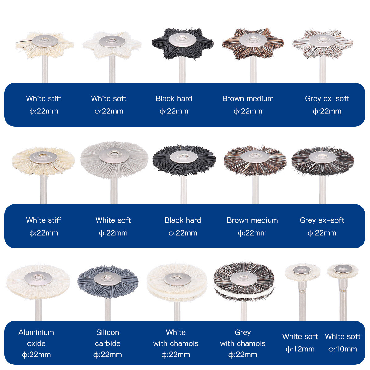 Dental Polishing Kit cepillo de pulido diamante HP pulidor Stone Silicon Wheel