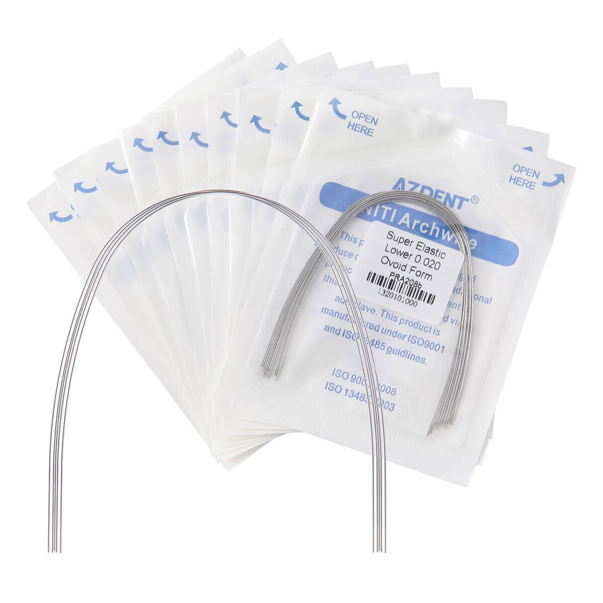 dental Orthodo super elástico niti redondear alambre ovoide/naturaleza/cuadrado