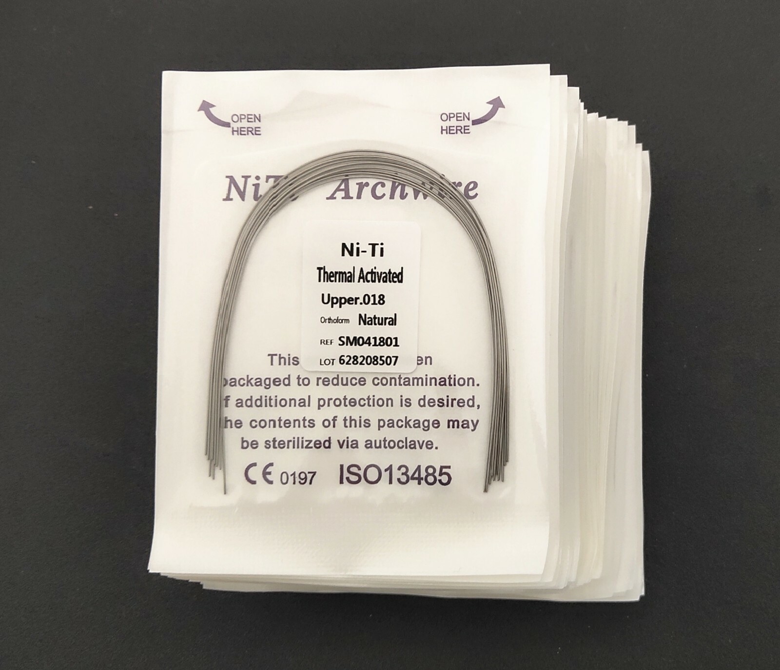 200Packs Dental Thermal Activated Niti Round Arch Wires Nature Form 10pcs/pack