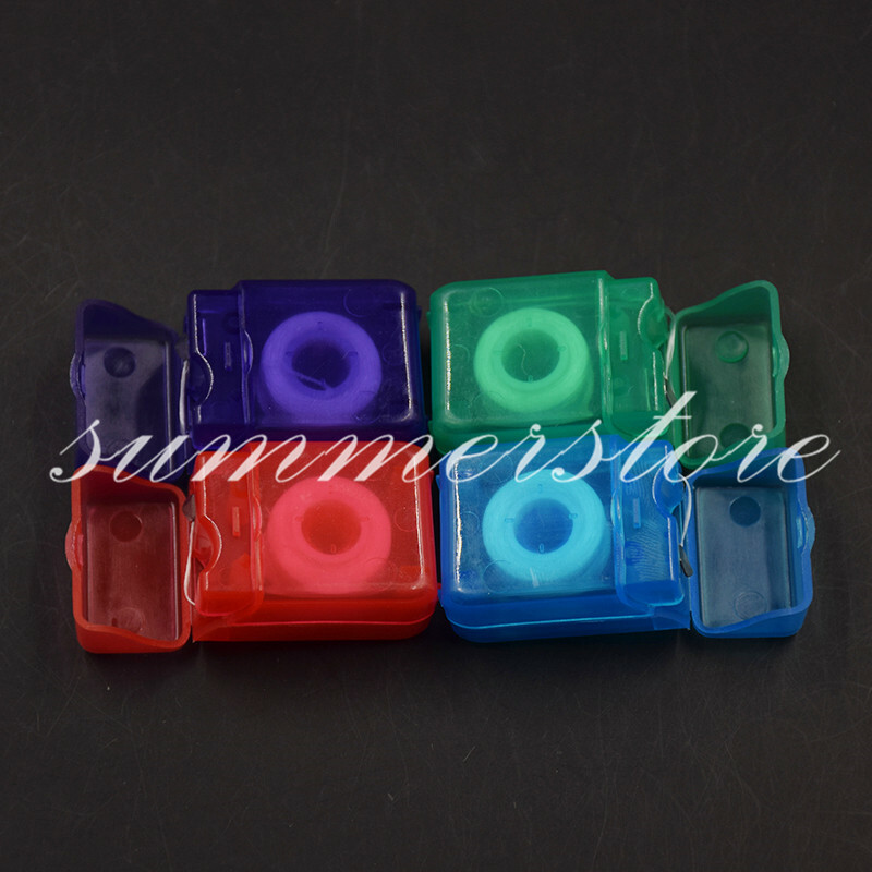 4 Kits 4 Colors 8 Pcs/Kit Dental Orthodontic Oral Clean Care Floss Wax Mirror