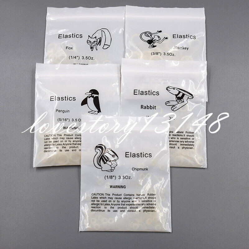 Dental Orthodontic Rubber Bands Elastics Latex Braces 3.5/4.5/6.5Oz 100x/Bag