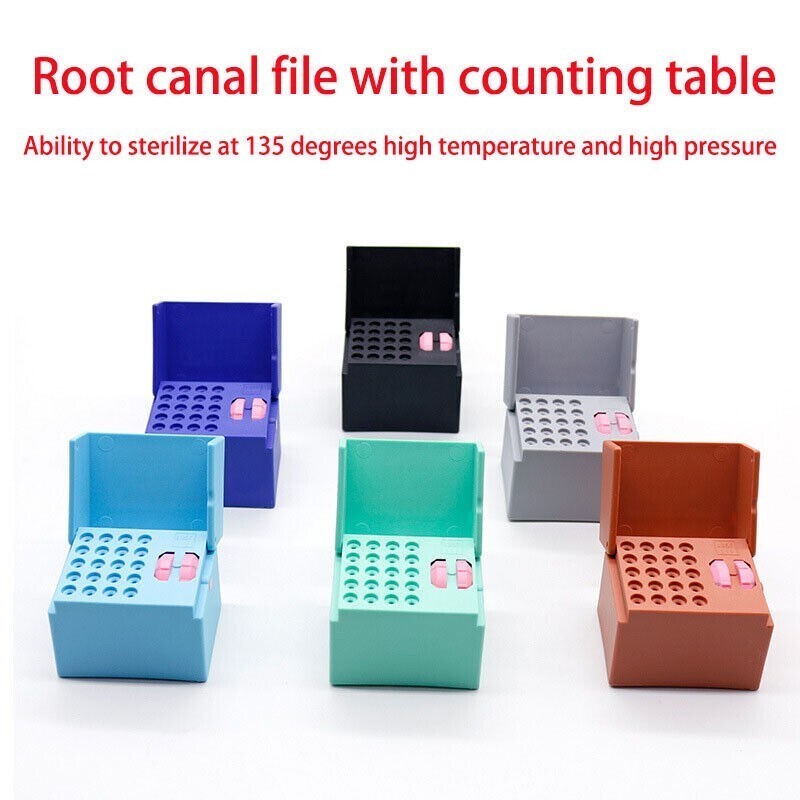 20 Holes Dental Lab Autoclavable Disinfection Root Canal Endo File Boxs Case Box