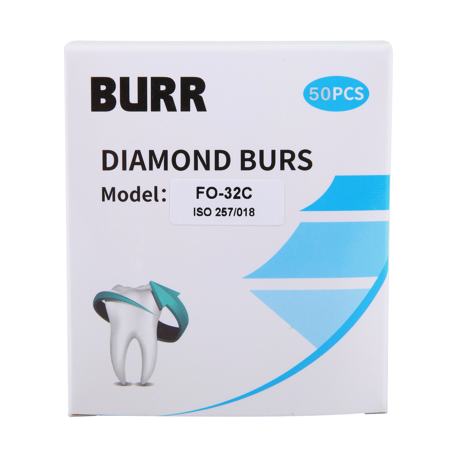 20 packs Dental Diamond Burs drill FG for High Speed turbine Handpiece FO-32C