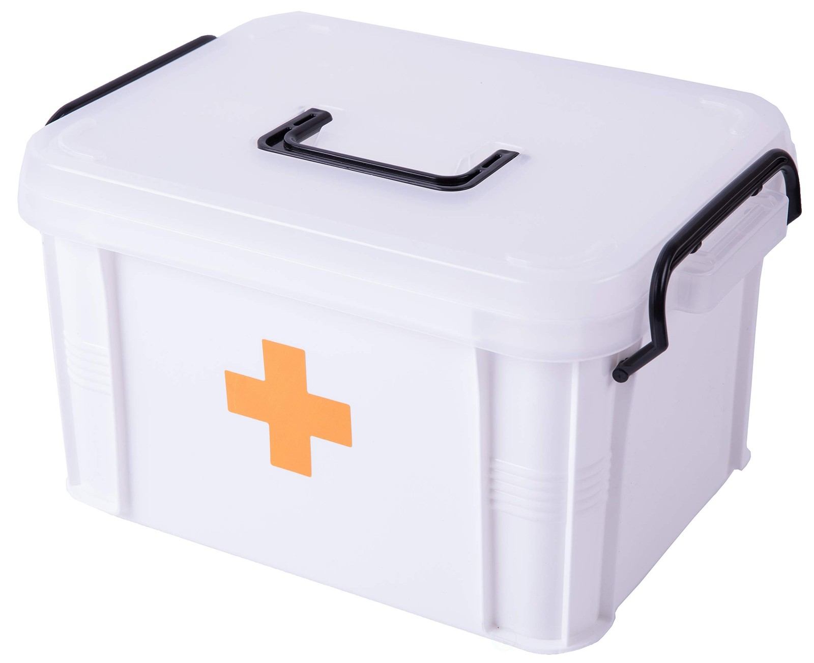 Basicwise White Large Empty Medical For Home Emergency Supplies Travel Car And