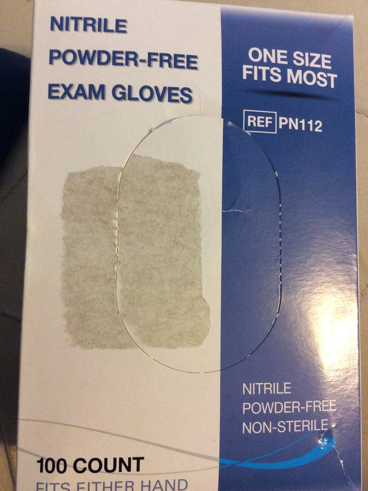 Nitrile Powder-Free Exam Gloves, 100 Count, Fits Either Hand