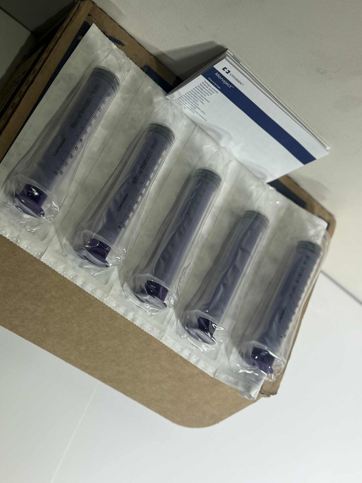 Covidien Monoject 60mL Enteral Syringes ENFit Sterile Box of 30 Exp 2029