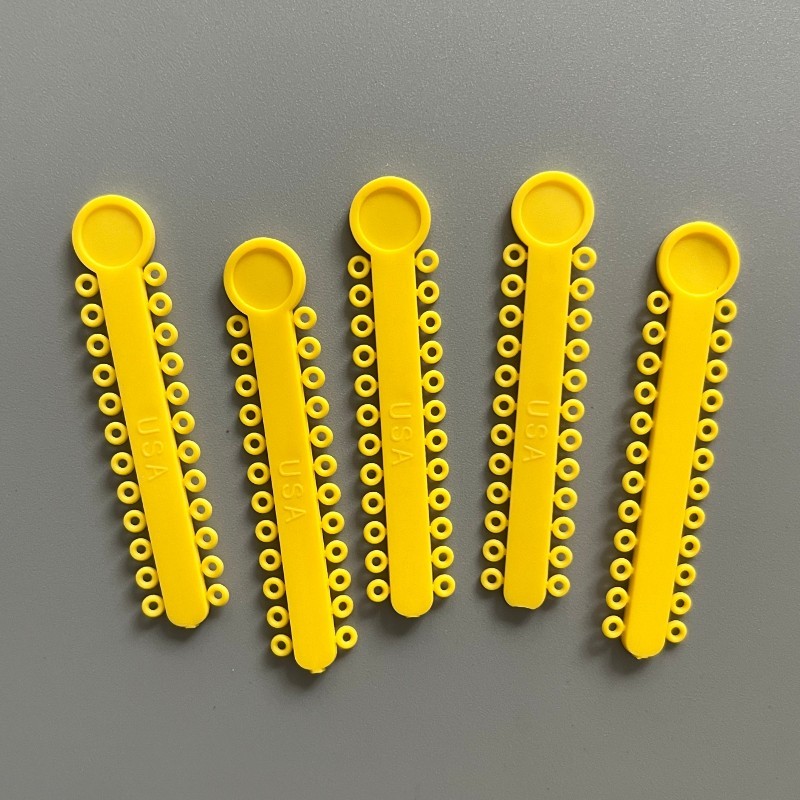 Dental Orthodontic Elastic Ligature Tie&Long/Short/Continuous Power Chain Yellow
