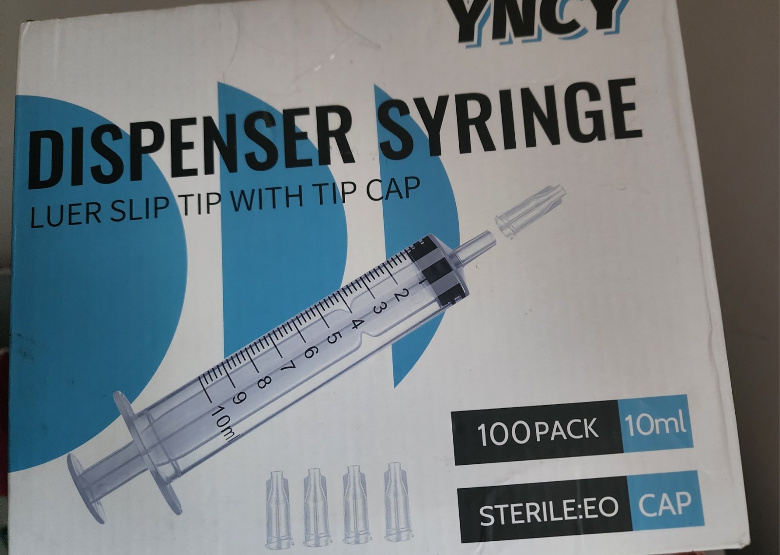 YNCY Dispenser Syring with Luer Slio Tip with Tip Cap