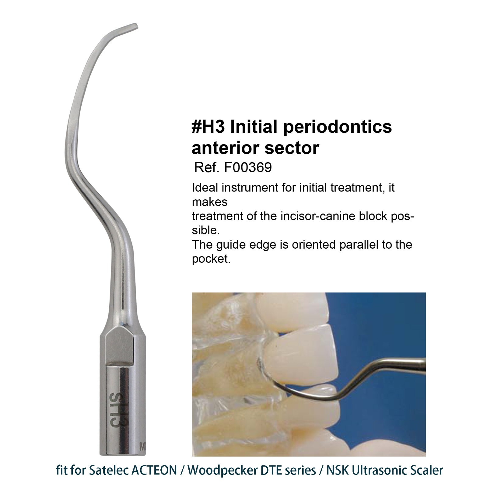 fit ACTEON NEWTRON Satelec Piezo Ultrasonic Scaler Tips H3 H4L TK-1L TK2-1L 10P