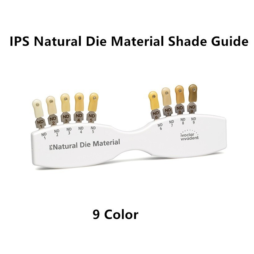 1 Set Dental Shade Guide ND1-9 Abutment 9 Colors IPS Natural Die Material Tooth