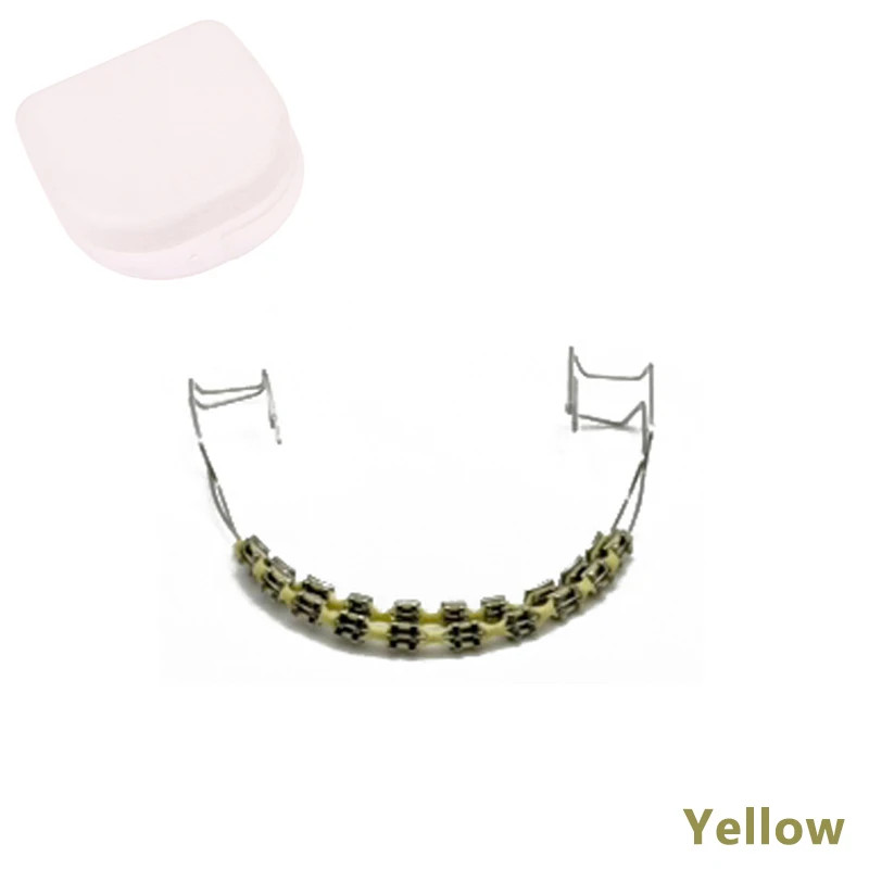 2Pcs Fashion Fake Braces Colorful Brackets for Teeth Temporary Metal Wires Metal