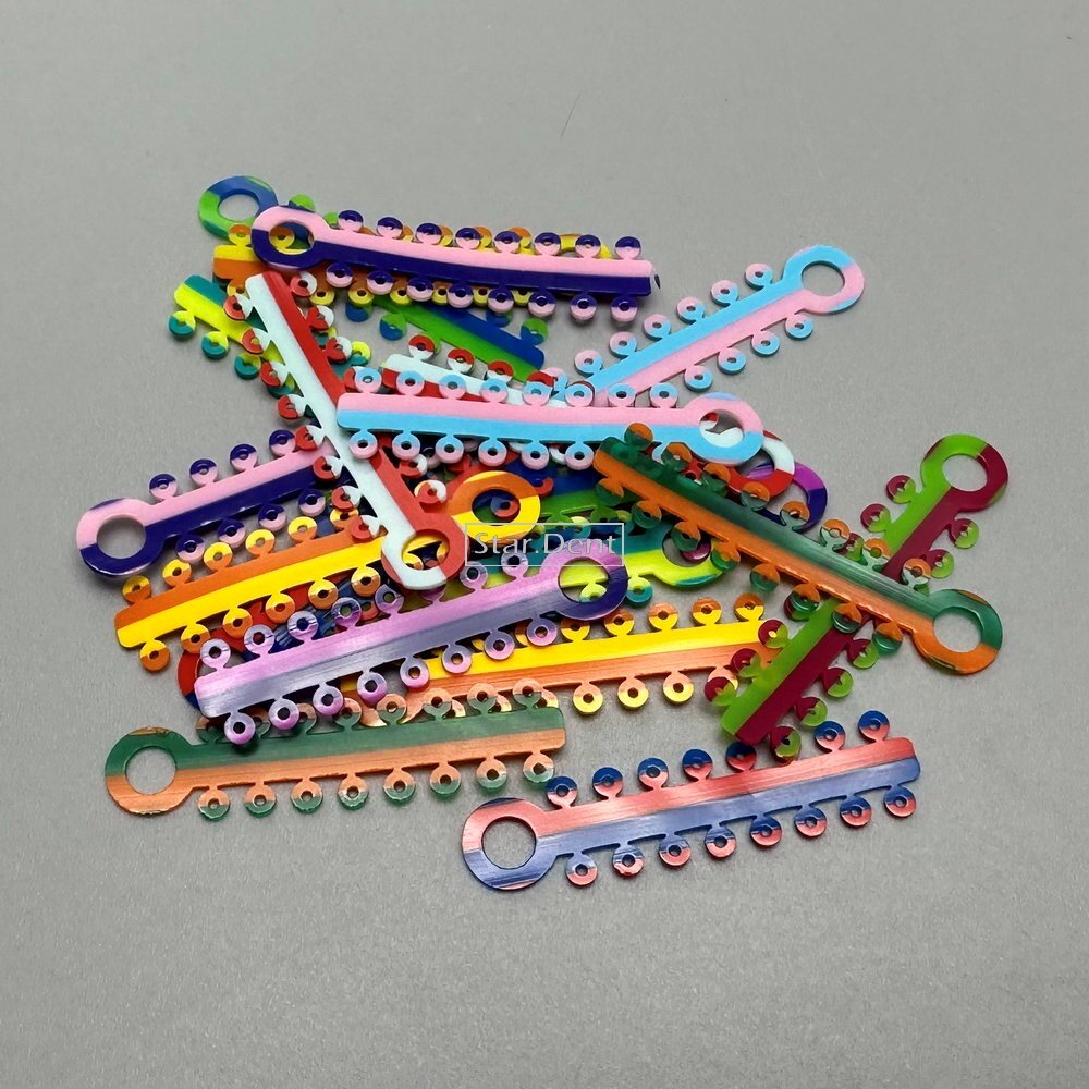 Dental Orthodontic Elastic Ligature Ties Rubber Bands Brackets Brace